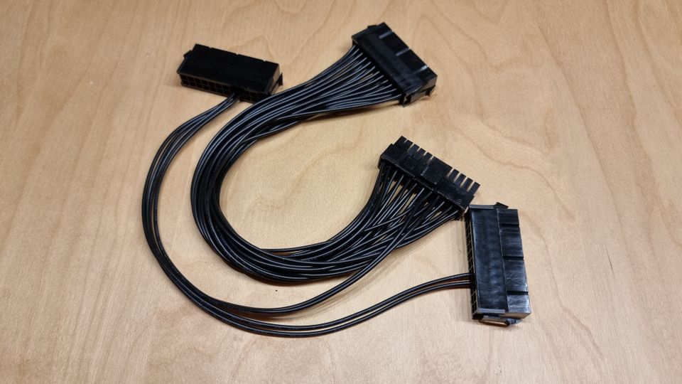 FEILINKA 24Pin 20 + 4Pin Triple PSU Netzteil Adapterkabel 18 AWG in Kaufbeuren