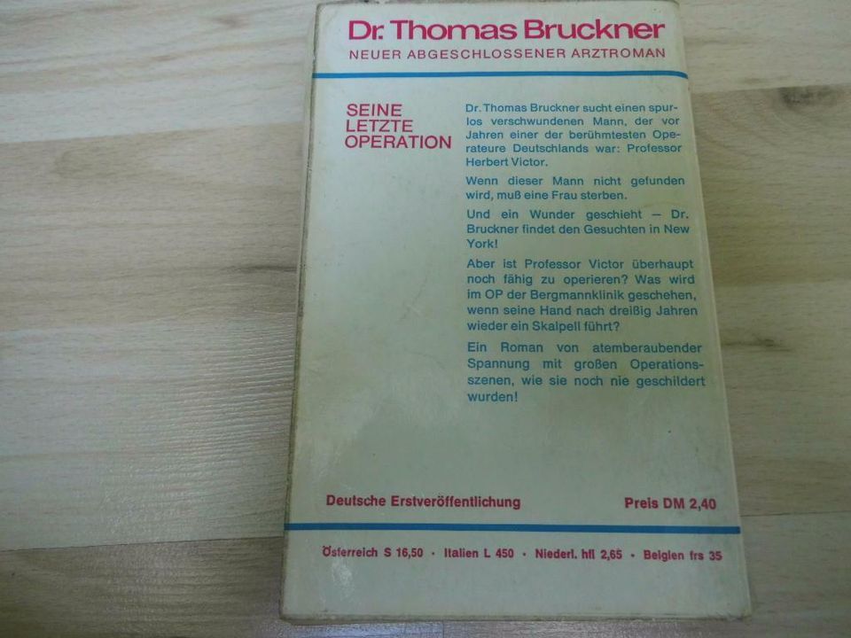 Dr. Thomas Bruckner – Seine letzte Operation – Gerd Hafner - 1966 in Wesel