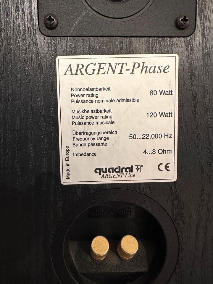 Quadral Argent- Phase  3 Wege Lautsprecher. Super klang in Hamberge Holstein