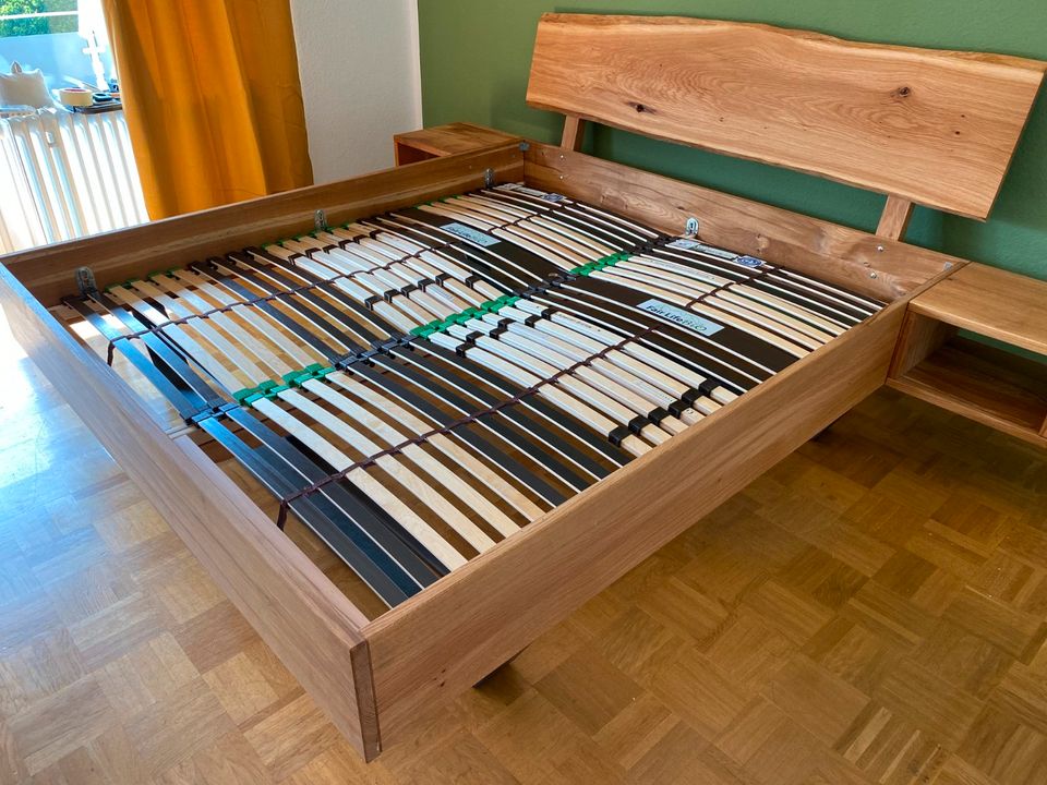 Bett | Massivholzbett | Kufen aus Stahl | Bett für die Ewigkeit in Bünde