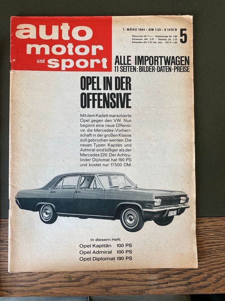 Biete 2x Auto Motor Sport 1966 / 1964 Antik Zeitungen in Burgthann 