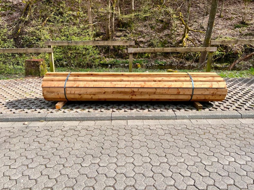 Zaunriegel Halbholz Halbrund Querriegel Holz - 7 x 300 cm - KDI in Lennestadt