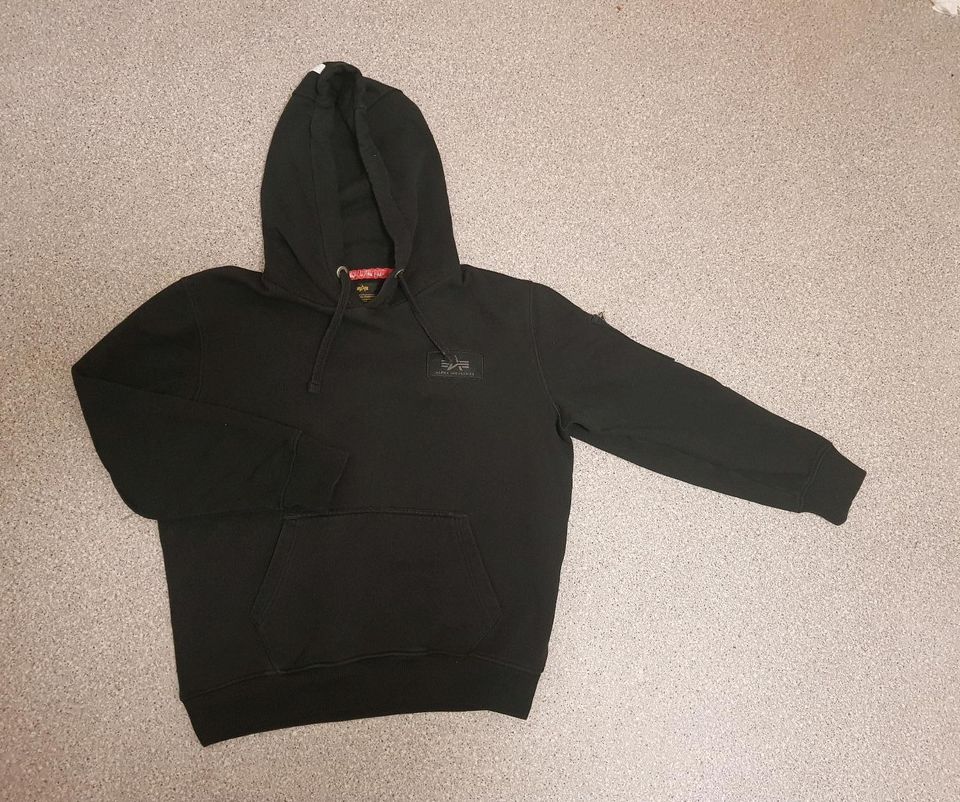 Alpha Industries Kapuzenpullover Hoodie schwarz, Größe M in Mecklenbeck