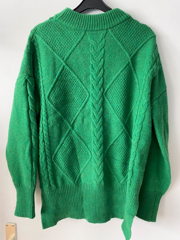 Grüner Strickpullover, Wollpullover, Zöpfe, C&A, Gr. S in Bonn