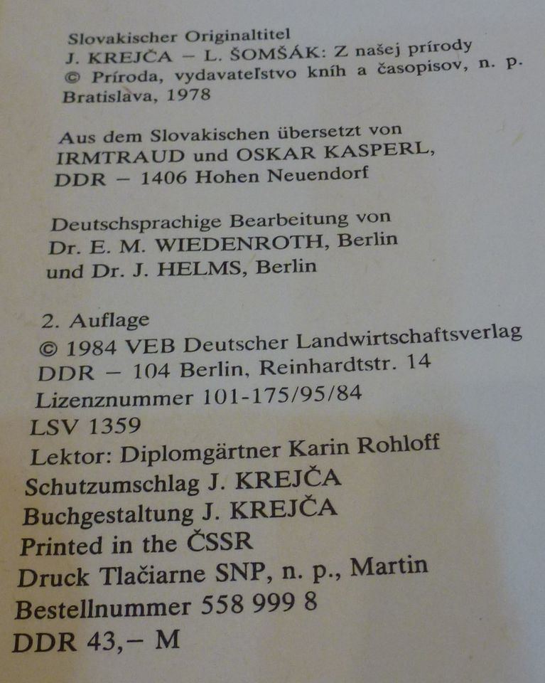 Aus unserer Natur Pflanzen Gesteine Minerale Fossilien 1984 in Berlin