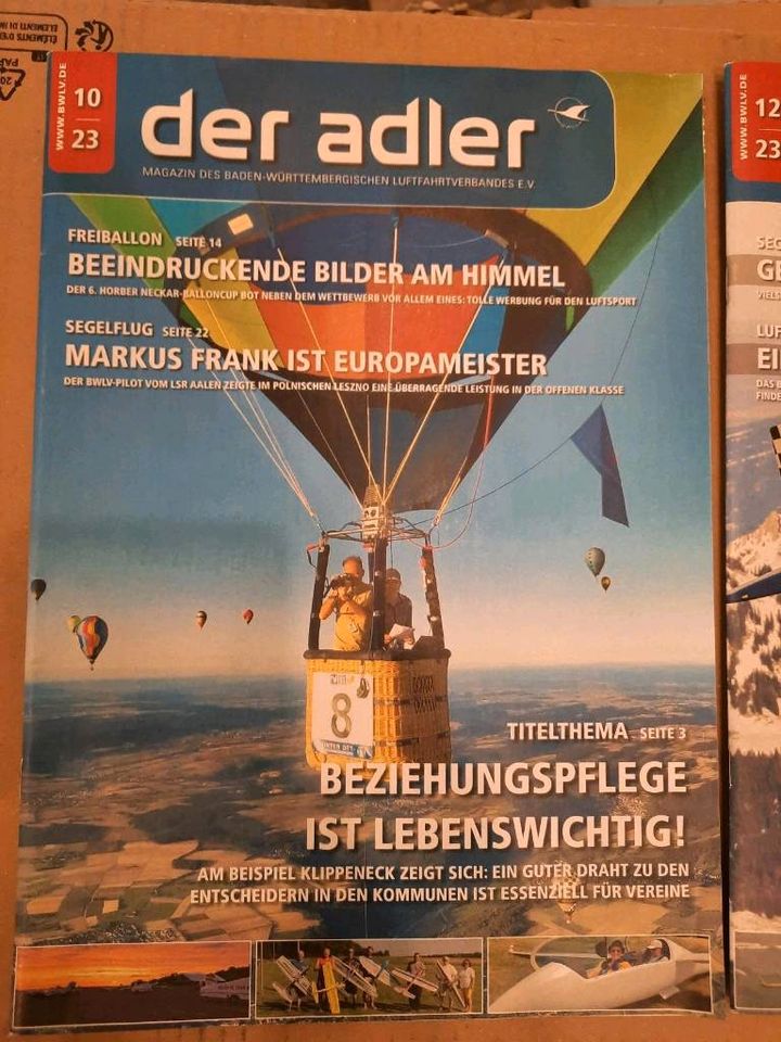 "Der Adler" Luftsport Luftfahrt Zeitschrift Fliegen; TOP-Zustand! in Laupheim