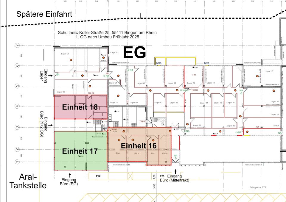 Vorankündigung: (EINHEIT 16) Neu sanierte (KFW 55), barrierefreie Büro- und Lagerflächen in Bingen