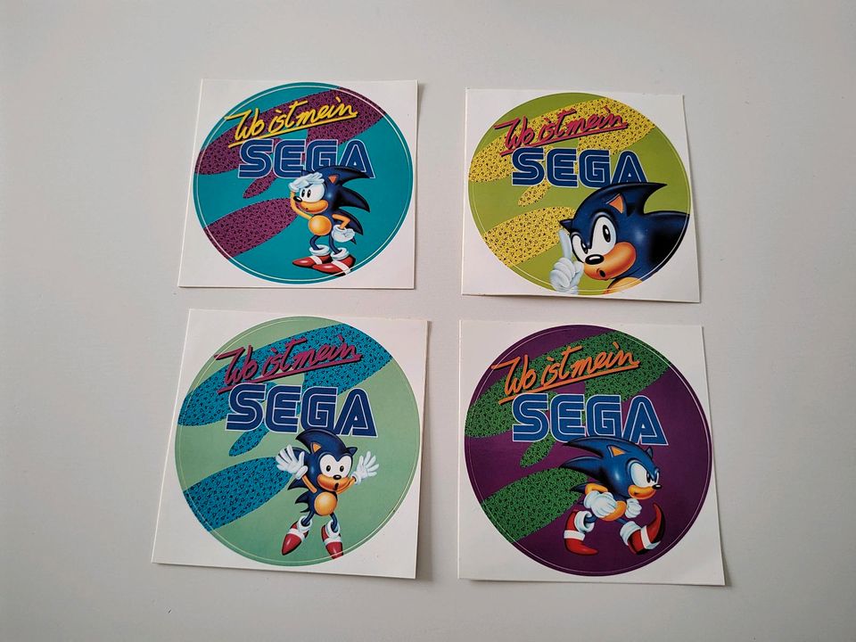 4 Sega Sticker "Wo ist mein Sega" in Springe