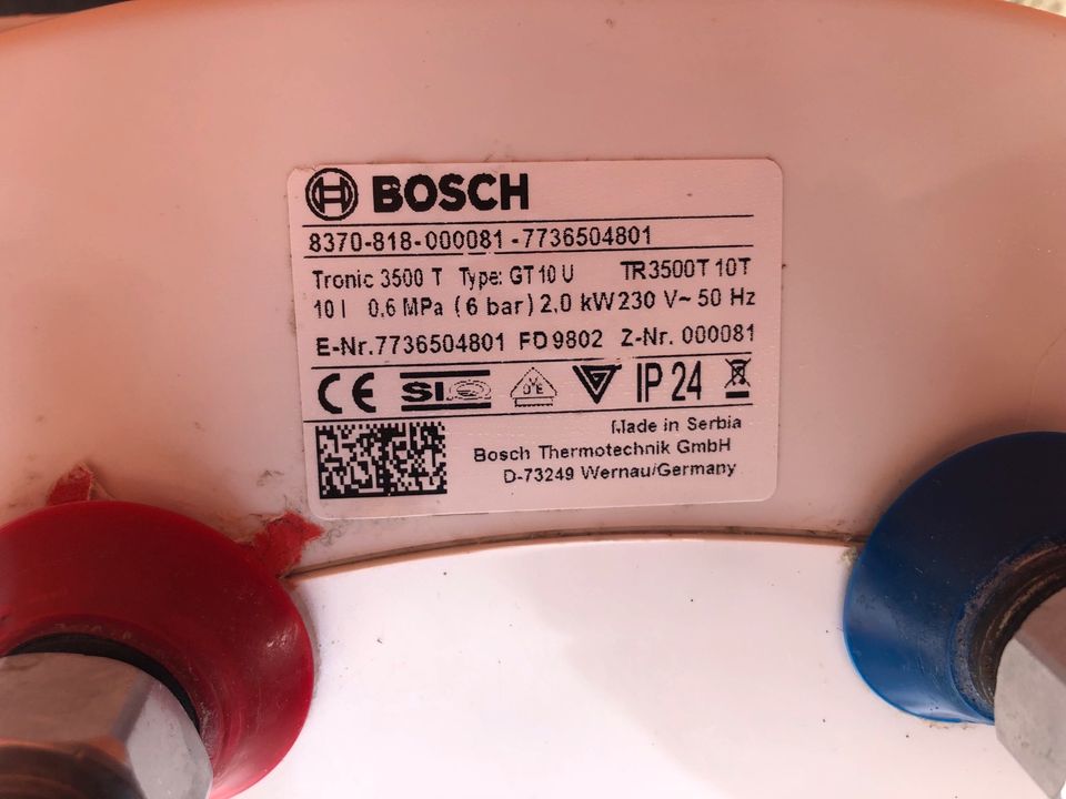 Warmwasserboiler Bosch 10 Liter in Mülsen