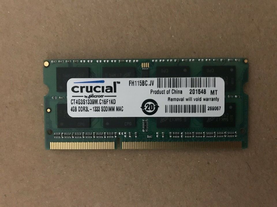 Crucial CT4G3S1339M.C16F1KD 8GB (4GBx2) Speicher Kit für Mac in Berlin