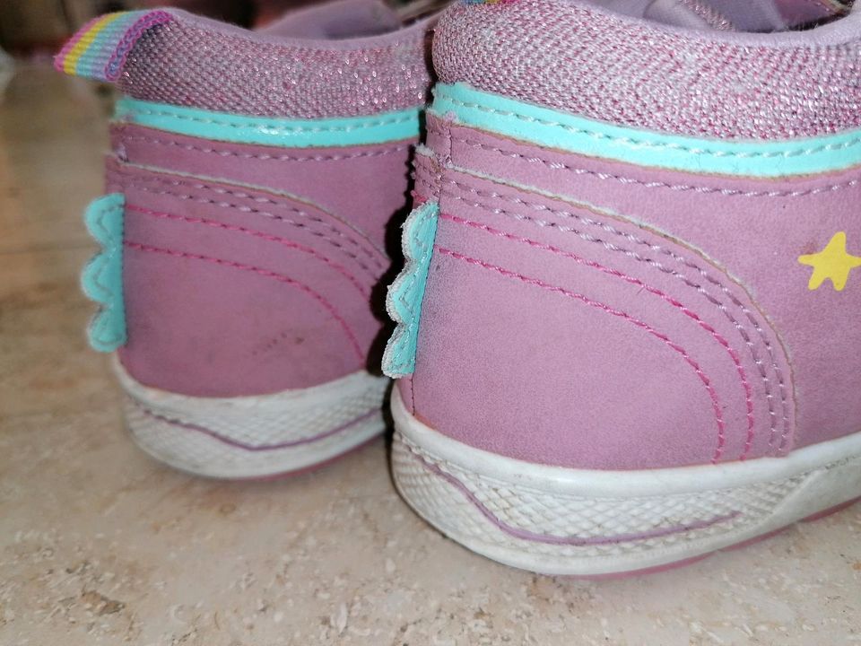 Paket Schuhe Mädchen, Halbschuhe Hausschuhe, rosa blau Einhorn in Reutlingen