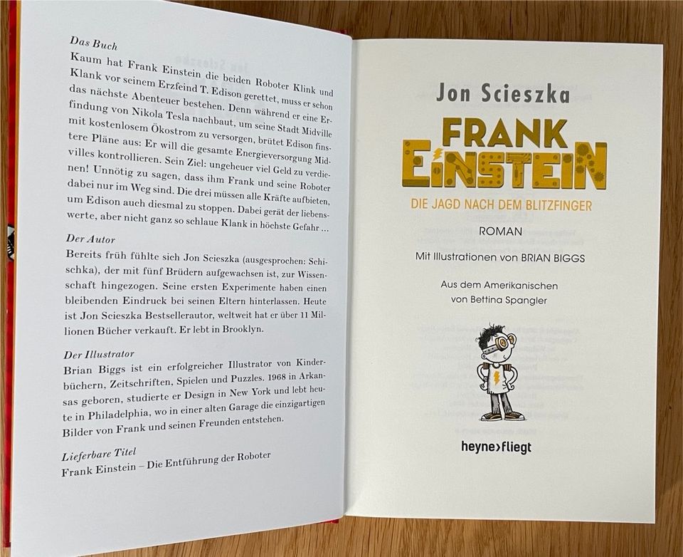 Buch „Frank Einstein - Die Jagd nach dem Blitzfinger“ in Würselen