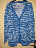 John Baner Strickjacke Cardigan Weste Jacke 44 blau weiß Hessen - Heuchelheim Vorschau