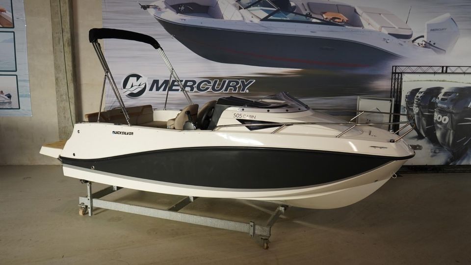 Quicksilver Activ 505 Cabin + Mercury 60PS #018 Lagerboot in Kiel