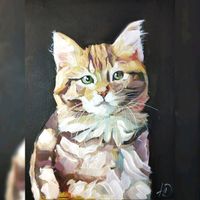 Wandbild süße Katze Acryl auf Leinwand 30x40 cm Leipzig - Altlindenau Vorschau