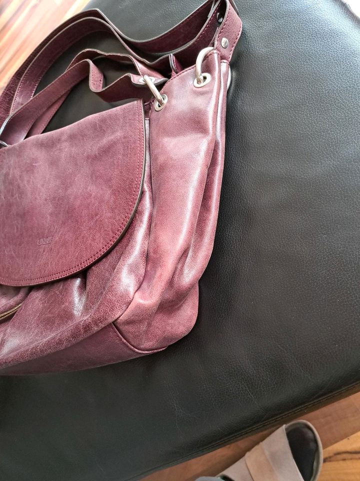 Cinque Lederhandtasche rotbraun vintage in Düsseldorf