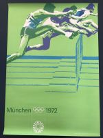 Original Olympiaposter München 1972 - Leichtathletik Hürden Baden-Württemberg - Ludwigsburg Vorschau