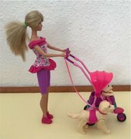 Pink Barbie mit Hundebuggy und mitlaufendem Hund und Hundewelpen Nordrhein-Westfalen - Herford Vorschau