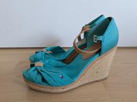 Original Tommy Hilfiger Sandalen Keilabsatz Wedges Gr.40 türkis Baden-Württemberg - Mannheim Vorschau