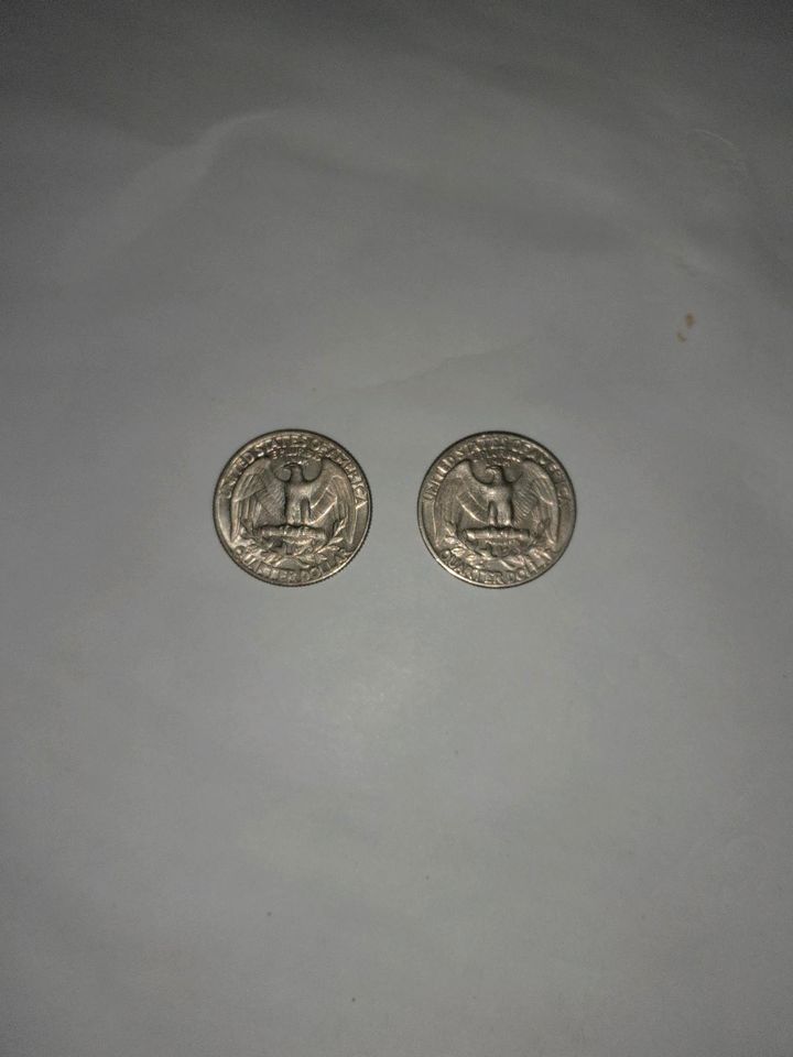 9 Quarter Dollar Münzen  1×1965  2×1966  4×1967  2×1995 in Troisdorf