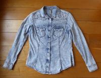 Denim & Co. Jeanshemd Bluse hellblau Nieten Cowgirl Gr. S 34 36 Rheinland-Pfalz - Cramberg Vorschau