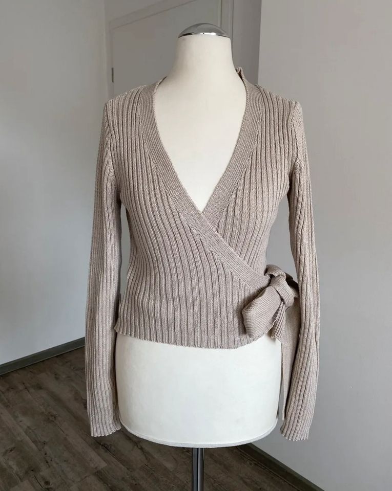 NA-KD Damen Pullover Wickelpullover *beige* XS Neuwertig in Erfurt