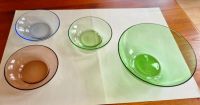 Midcentury: edle Glasschüssel mit 3 Glasschälchen – vintage Nordrhein-Westfalen - Hilden Vorschau
