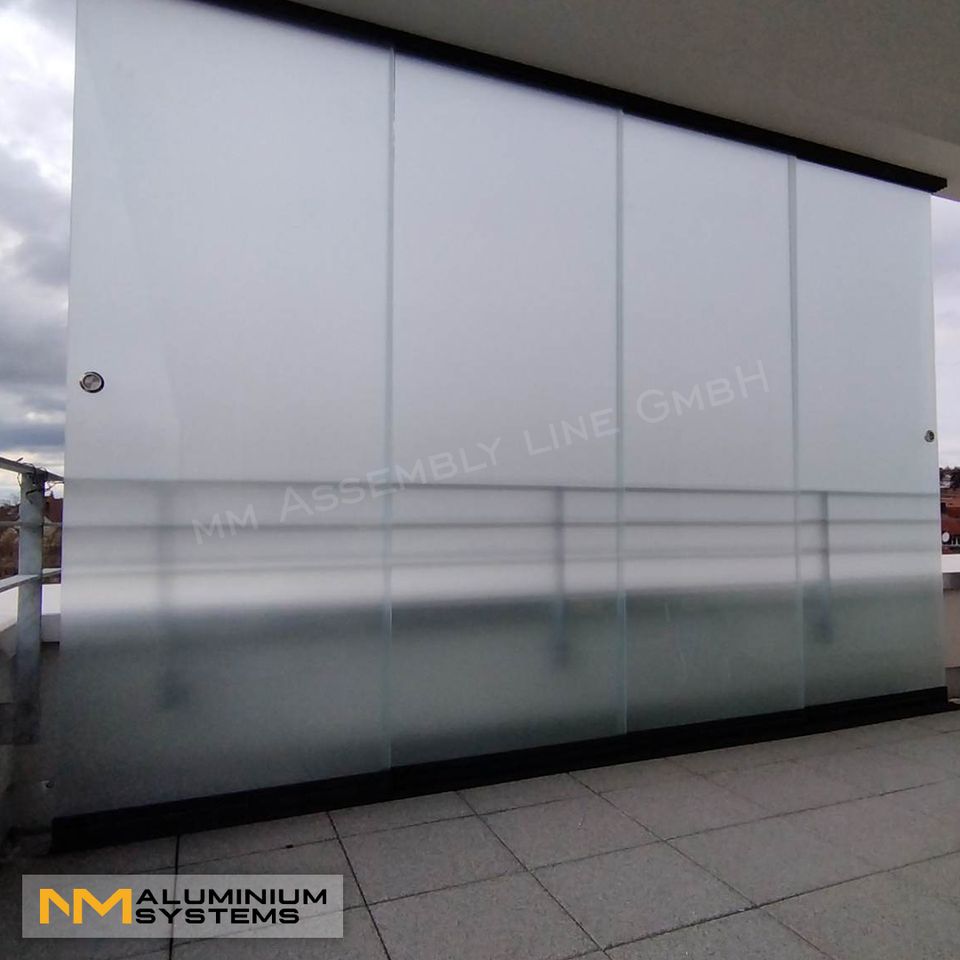 Glasschiebewand Aluminium Glaswand Glasschiebetür Glas 6 x 2,2 m in Nauheim