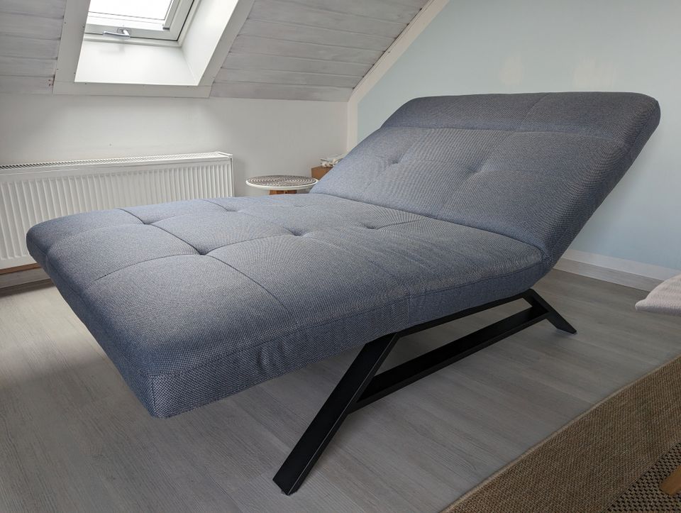 SCHNÄPPCHEN Comfort Relaxliege Couch Sofa höhenverstellbar blau in Lichtenfels