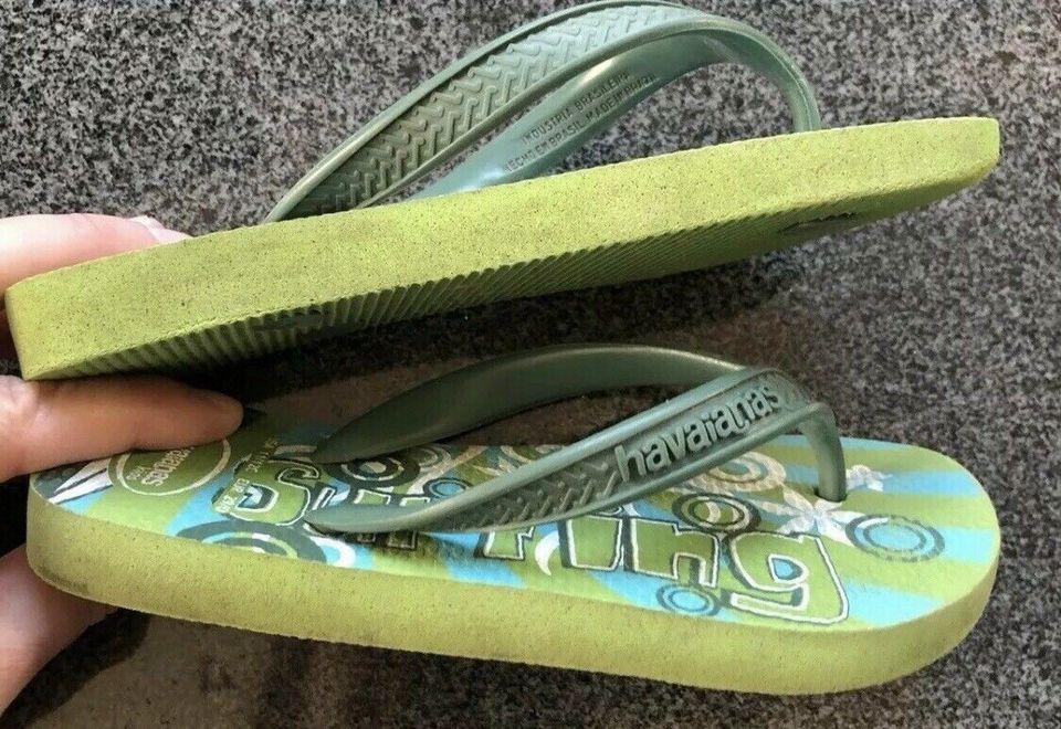 ❌ HAVAIANAS Marken BADESCHLAPPEN Schuhe FlipFlops Gr.27 28 grün in Erfurt