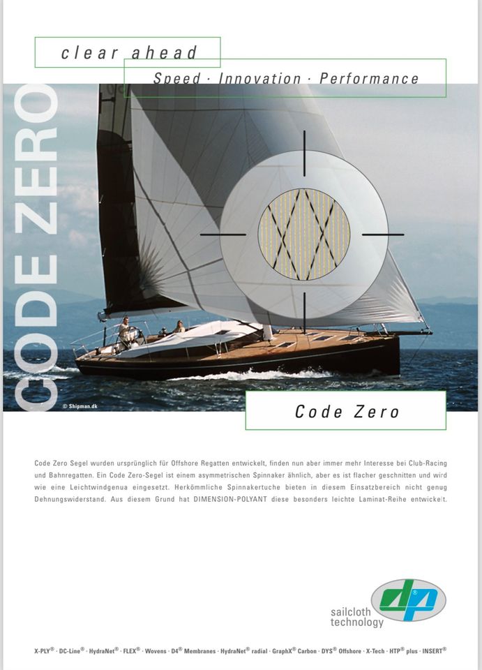 Code 0 Segel für 35 bis 40 ft Yacht in Lindau