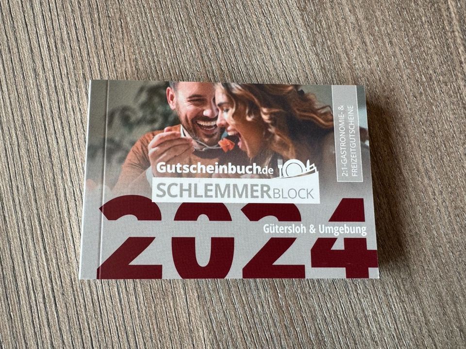 Schlemmerblock Gutscheinbuch Gütersloh und Umgebung 2024 in Versmold
