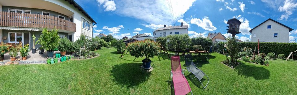 Dopplezimmer in FeWo, großer Balkon Gartenblick, Monteurzimmer in Burgau