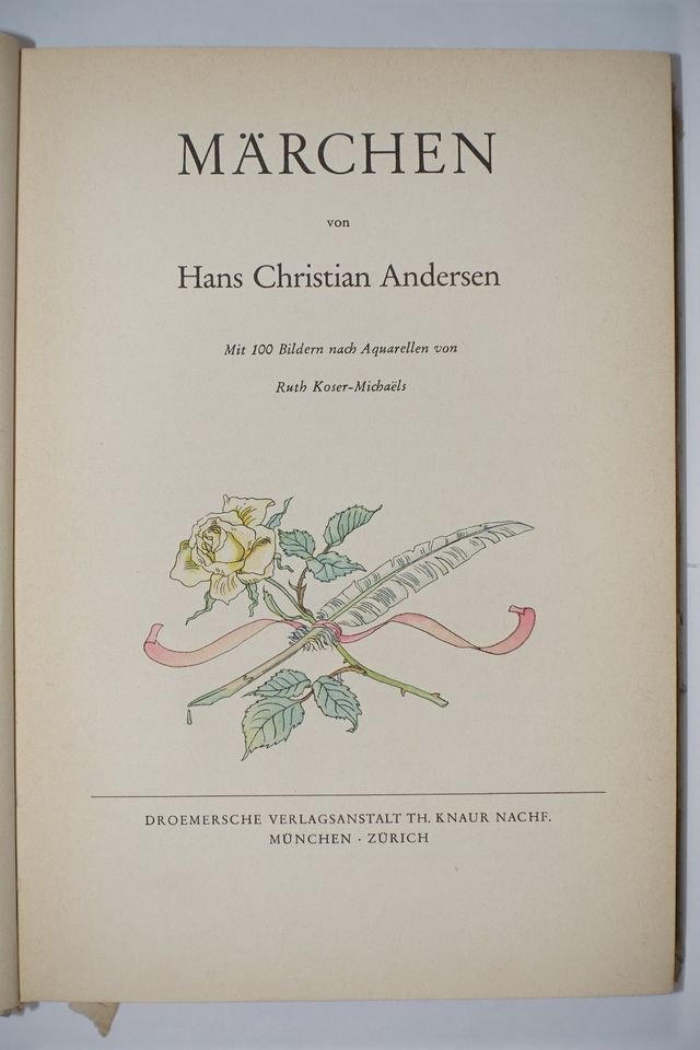 Andersen Märchen Knaur Verlag 1938 in Dreieich