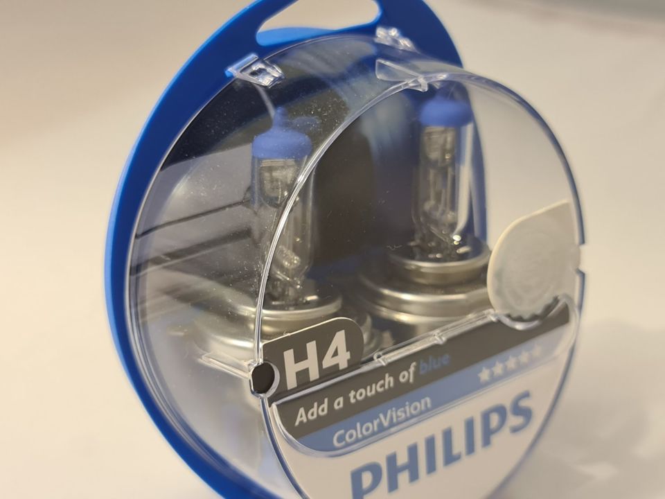 Philips H4 Blau Color Vision Glühbirnen Leuchtmittel,Birne 60/55W in Bad Schwartau