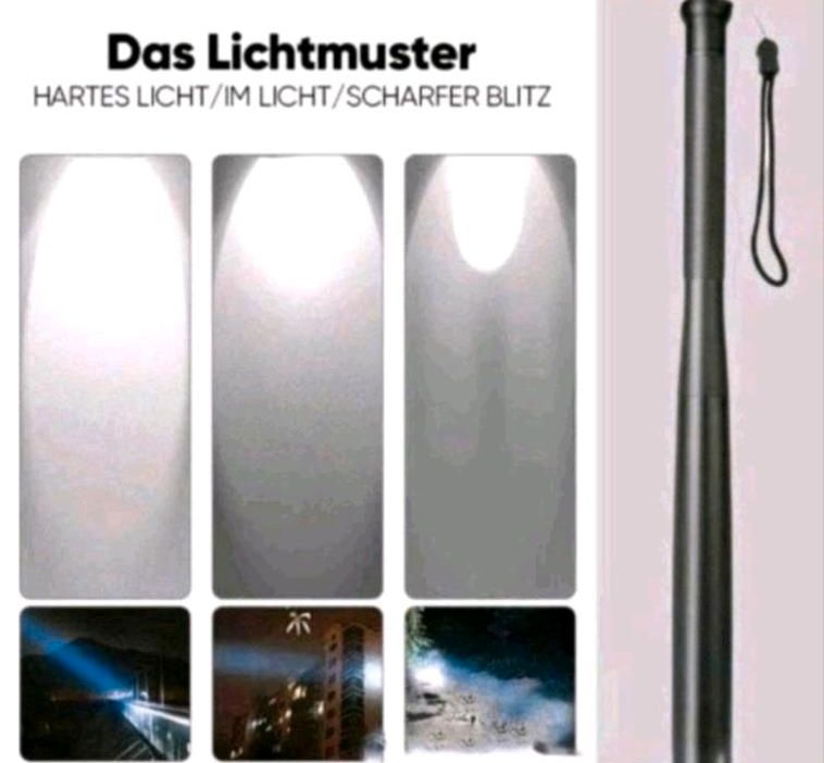 Taschenlampe Baseballschläger LED Notfall Lampe Neu in Duisburg