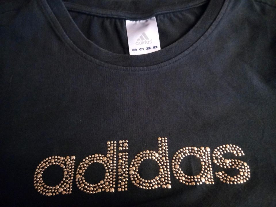 ADIDAS Shirt Gr. 42 schwarz gold in Satow