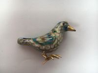 Dekoration Metallvogel goldfarbig bunt Vogelfigur 4cm Vogel bird Süd - Niederrad Vorschau