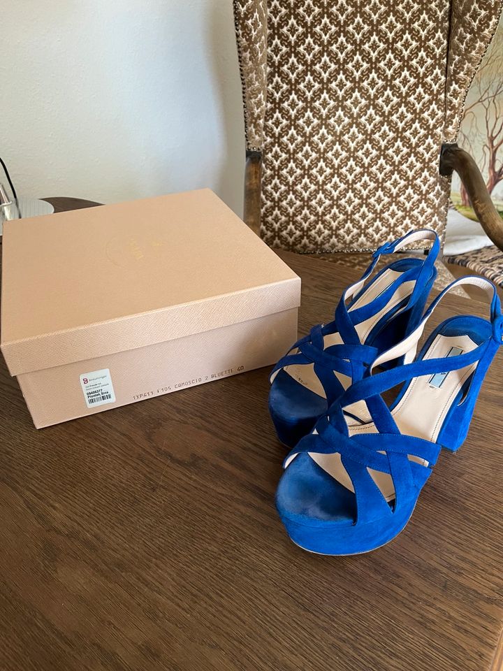 Prada High Heels blau Gr. 40 TOP in Hamburg