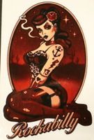 Aufkleber Sticker Oldschool Vintage Pin Up Rockabilly Nordrhein-Westfalen - Lüdinghausen Vorschau