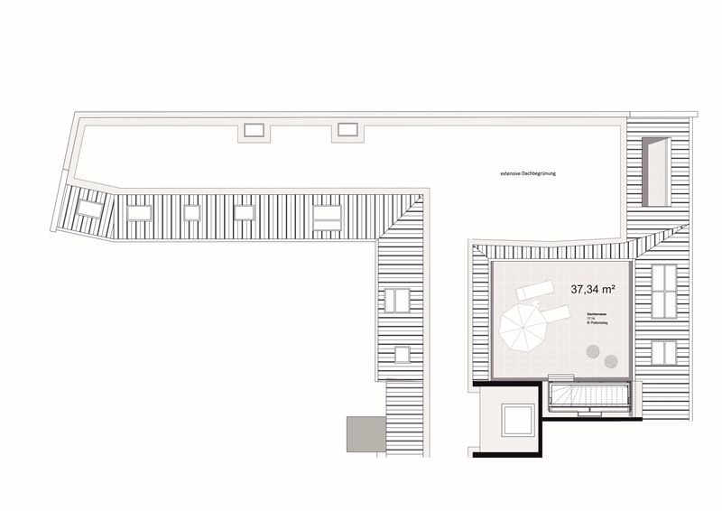 Raumblick, Traumblick: Neubau-Dachgeschoss am Savignyplatz mit Ontop-Terrasse in Berlin