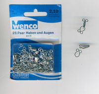 25 Paar Haken u Augen silber NR.3 WENCO 4,50 € inklusive Versand Nordrhein-Westfalen - Gronau (Westfalen) Vorschau