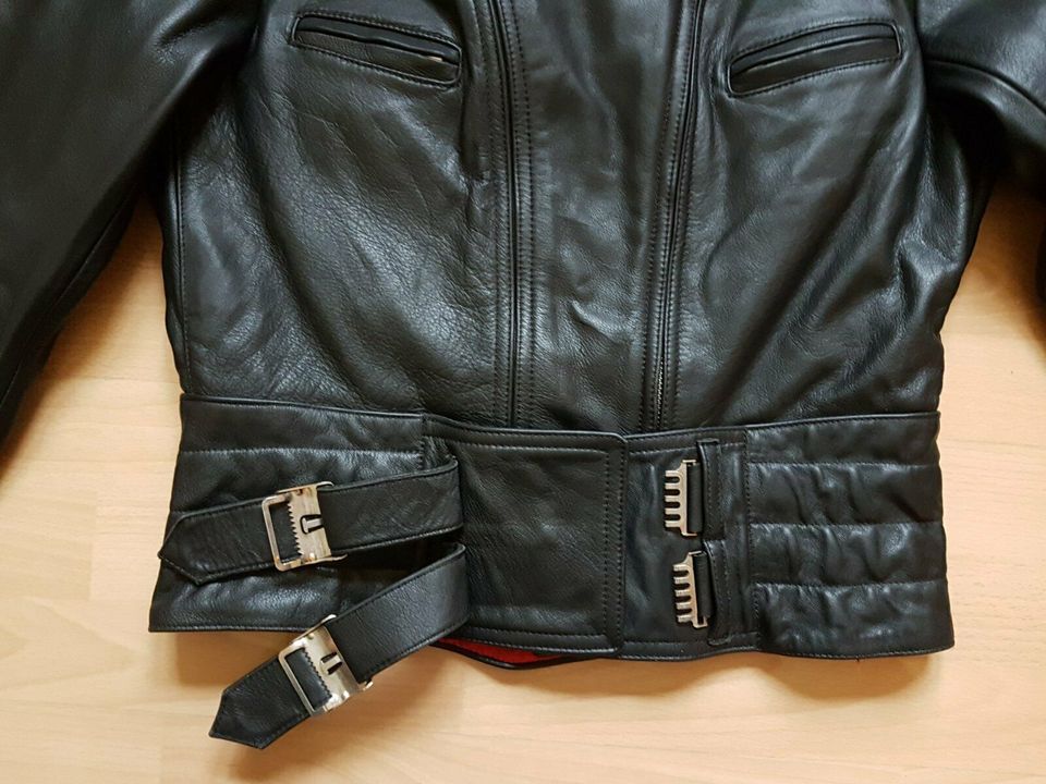 Damen Motorrad Lederjacke Harro, Gr. 40, schwarz, 1800g in Idstein