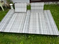 Doppelliege Liege Lounge Rattan grau Gartenliege Bayern - Hebertshausen Vorschau