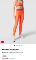 Under Armour Leggings ein echter Hingucker rot orange XS S Münster (Westfalen) - Mauritz Vorschau