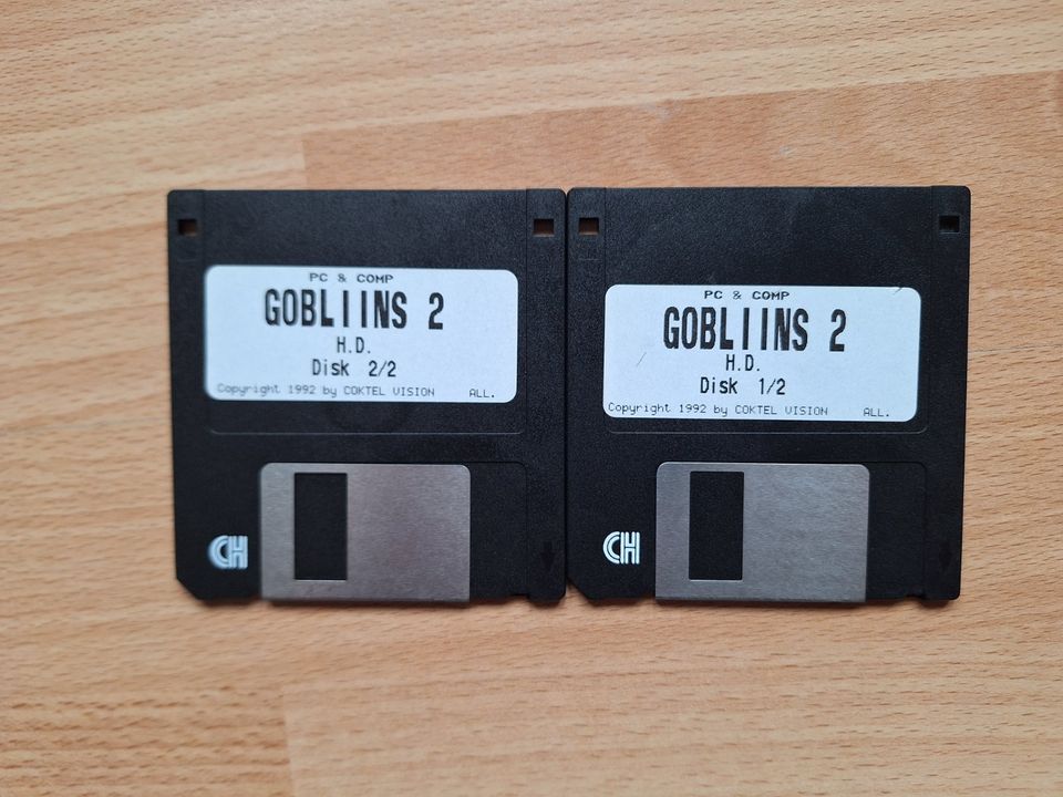 Gobliins 2 PC/Computer 1992 Coktel Vision, 2 Disketten *Original* in Dortmund