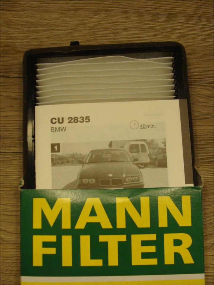 BMW E36 Innenraumfilter MANN Filter CU 2835  NEU OVP in Hollenstedt