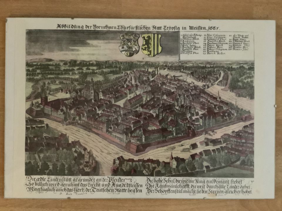 Historische Abbildung der Stadt Leipzig in Leipzig