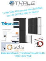 Balkonkraftwerk 1290W Solis 1K(800W) mit 3x Trina 430W Blackframe Niedersachsen - Fürstenau Vorschau