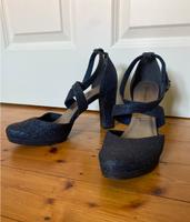 Tamaris Glitzer High Heels dunkelblau Größe 41 Hessen - Hofgeismar Vorschau